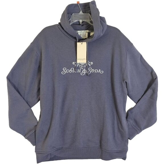 Scotch & Soda Other - Scotch & Soda Men’s Large French Terry Graphic Hoodie Sweatshirt Purple Sky NWT